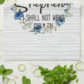 Der Herr ist mein Hirte| Psalm 23:1 Bibelverse Geschirrtuch (Gefaltet)