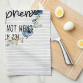 Der Herr ist mein Hirte| Psalm 23:1 Bibelverse Geschirrtuch (Viertel Falte)