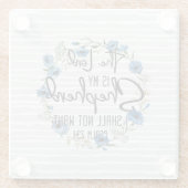 Der Herr ist mein Hirte| Psalm 23:1 Bibelverse Glasuntersetzer (Rückseite)