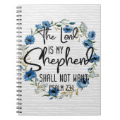 Der Herr ist mein Hirte | Psalm 23:1 Bibelverse Notizblock (Vorderseite)