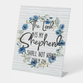 Der Herr ist mein Hirte | Psalm 23:1 Bibelverse Sockelschild (Vorderseite)