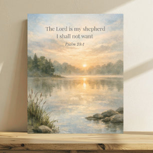Der Herr ist mein Hirte Psalm 23:1 Christlich  Poster