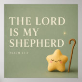 Der Herr ist mein Hirte | Psalm 23:1 | Hellgrün Poster (Vorne)