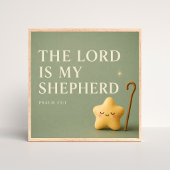 Der Herr ist mein Hirte | Psalm 23:1 | Hellgrün Poster