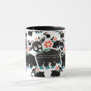 Der Herr ist mein Hirte Psalm 23:1 Minimalistisch Tasse