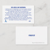 Der Herr ist mein Hirte PSALM 23 Blue Ribbon Visitenkarte (Vorne/Hinten)