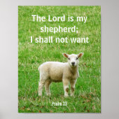 Der Herr ist mein Hirte, Psalm 23, ein Lamm-Poster Poster (Vorne)