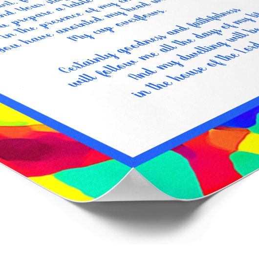 Der Herr ist mein Hirte Psalm 23 Ermutigung Poster (Ecke)