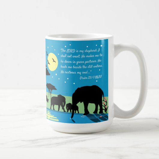 "Der Herr ist mein Hirte..." - Psalm 23 Kaffeetasse (Rechts)