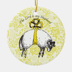 Der Herr ist mein Hirte Psalm 23 Keramikornament