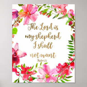 Der Herr ist mein Hirte Psalm 23 Poster