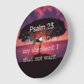 Der Herr ist mein Hirte Psalm 23 Sonnenuntergang B Große Wanduhr (Winkel)