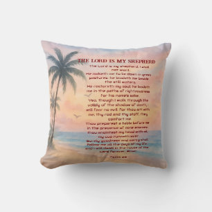 Der Herr ist mein Hirte Psalm 23 Sunset Beach Kissen