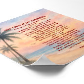 Der Herr ist mein Hirte Psalm 23 Sunset Beach Poster (Ecke)