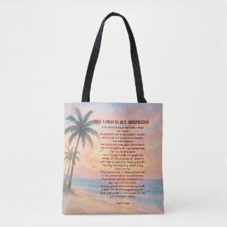Der Herr ist mein Hirte Psalm 23 Sunset Beach Tasche