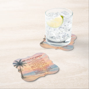 Der Herr ist mein Hirte Psalm 23 Sunset Beach Untersetzer