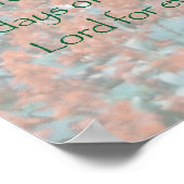 Der Herr ist mein Hirte, Psalm 23, Version B Poster (Ecke)