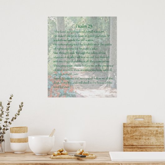 Der Herr ist mein Hirte, Psalm 23, Version B Poster (Küche)