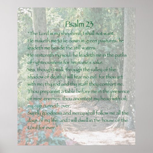 Der Herr ist mein Hirte, Psalm 23, Version B Poster (Vorne)