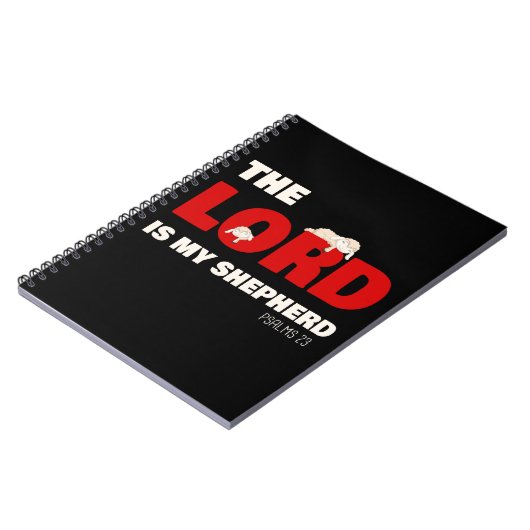 Der Herr ist mein Hirte Psalmen 23 Christlicher Gl Notizblock (Linke Seite)