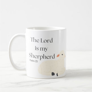 Der Herr ist mein Hirte Psalmen 23 weißes Lamm Kaffeetasse