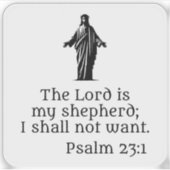 Der Herr ist mein Hirte (schwarz) Aufkleber (Vorderseite)
