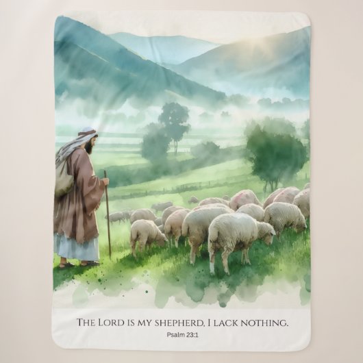 Der Herr ist mein Hirte Sherpadecke (Vorderseite)