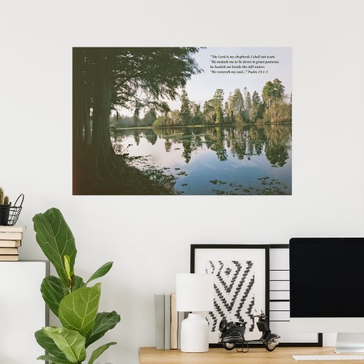 Der Herr ist mein Hirte - Variation D Poster (Heimbüro)