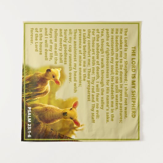 Der Herr ist mein Hirte Wandteppich (Vorderseite (Horizontal))