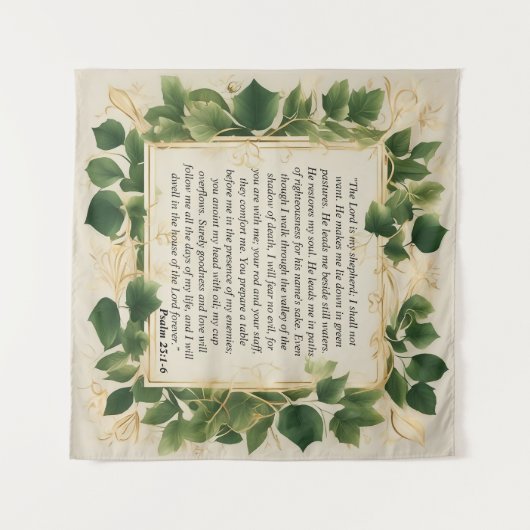 Der Herr ist mein Hirtengebet Wandteppich (Vorderseite (Horizontal))