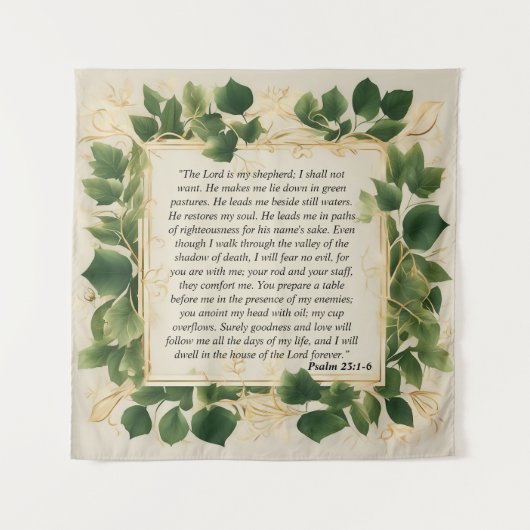 Der Herr ist mein Hirtengebet Wandteppich (Vorderseite)