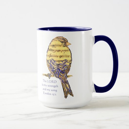Der Herr ist mein Kraft-Song-Bird Tasse (Rechts)
