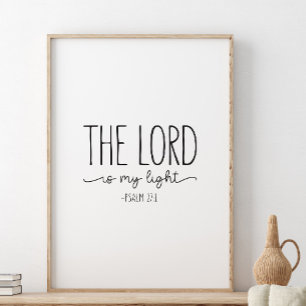 Der Herr ist mein Licht, Psalm 27:1 Poster