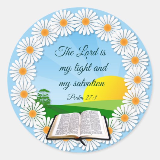 Der Herr ist mein Licht Runder Aufkleber (Vorderseite)