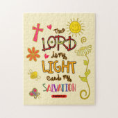 Der Herr ist mein Licht und meine Heilsbibel Verse Puzzle (Vertikal)