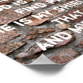 Der Herr ist mein Rock Poster (Ecke)