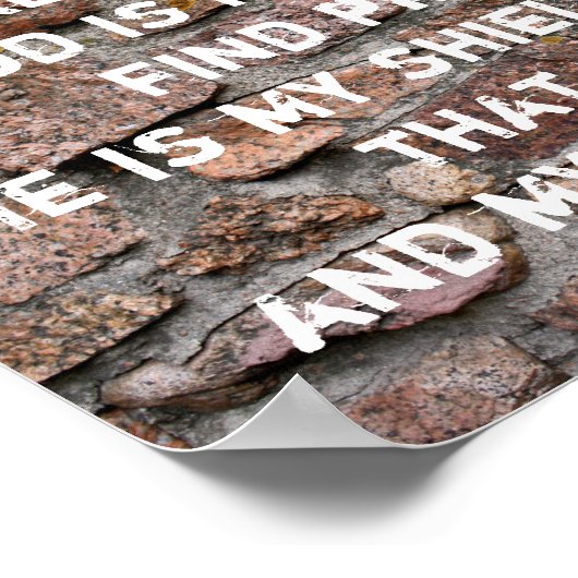 Der Herr ist mein Rock Poster (Ecke)