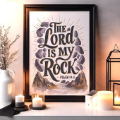 Der Herr ist mein Rock Psalm 18:2 Schrift Wall Art Poster