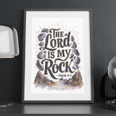 Der Herr ist mein Rock Psalm 18:2 Schrift Wall Art Poster