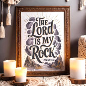 Der Herr ist mein Rock Psalm 18:2 Schrift Wall Art Poster