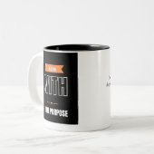 Der Herr ist mein Schäfer Kaffee Zwei-Tonen-Tasse, Zweifarbige Tasse (Vorderseite Links)