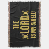 Der Herr ist mein Schild Zitat Decke (Vorderseite Vertikal)