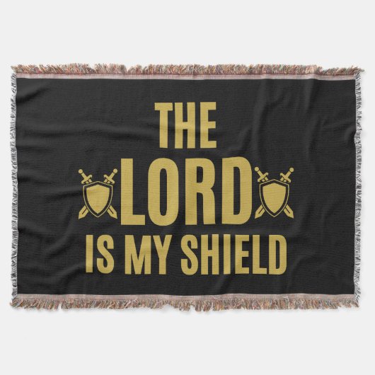 Der Herr ist mein Schild Zitat Decke (Vorderseite)