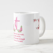 Der Herr ist mein Stein Jumbo-Tasse (Vorderseite Rechts)
