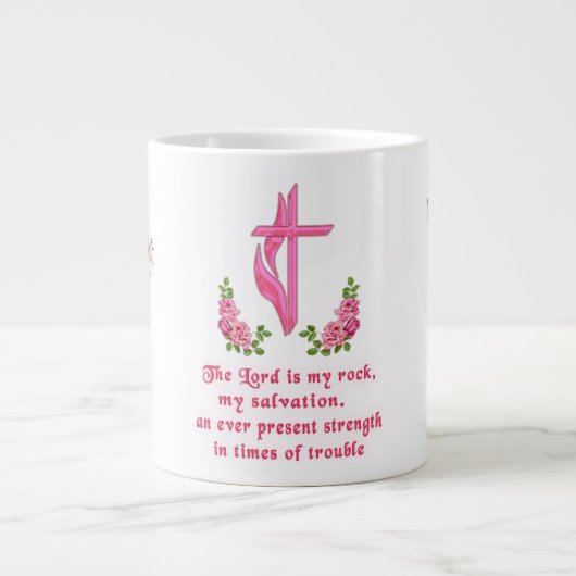 Der Herr ist mein Stein Jumbo-Tasse (Vorderseite)