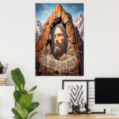 Der Herr ist mein Stein Poster (Heimbüro)