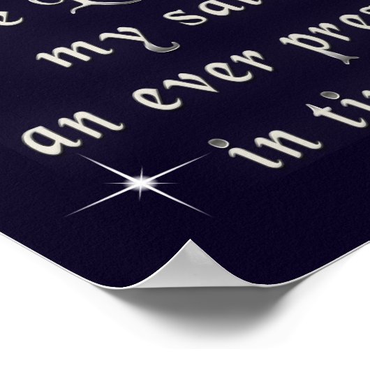 Der Herr ist mein Stein Poster (Ecke)