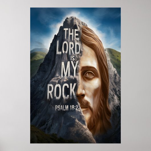 Der Herr ist mein Stein Poster (Vorne)