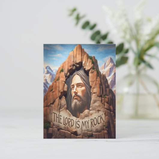 Der Herr ist mein Stein Postkarte (Stehend Vorderseite)