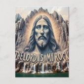 Der Herr ist mein Stein; PSALM 18;2 steht groß Postkarte (Vorderseite)